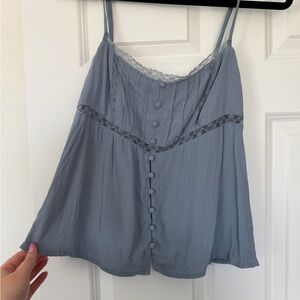 Wild Fable Blue Lace Trim Camisole